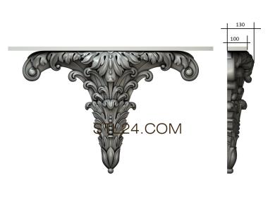 Консольные столы (KN_0149) 3D модель для ЧПУ станка
